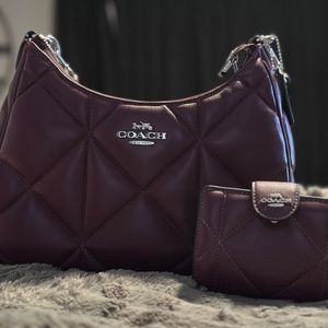 Coach - Teri Hobo With Puffy Diamond Quilting with matching corner zip wallet